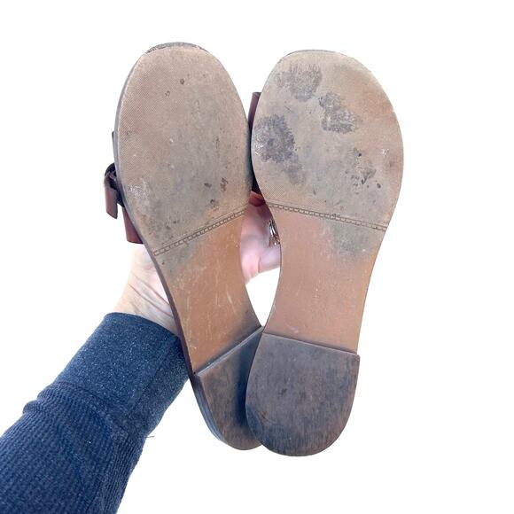 Sezane Heloise Low Mule Flats Leather Brown Sandals Natural Heritage 9 - Picture 4 of 11